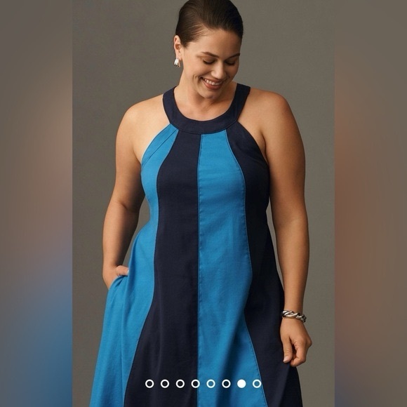 NWT Size L  The Ami Linen Halter Maxi Dress by Maeve - Picture 11 of 16